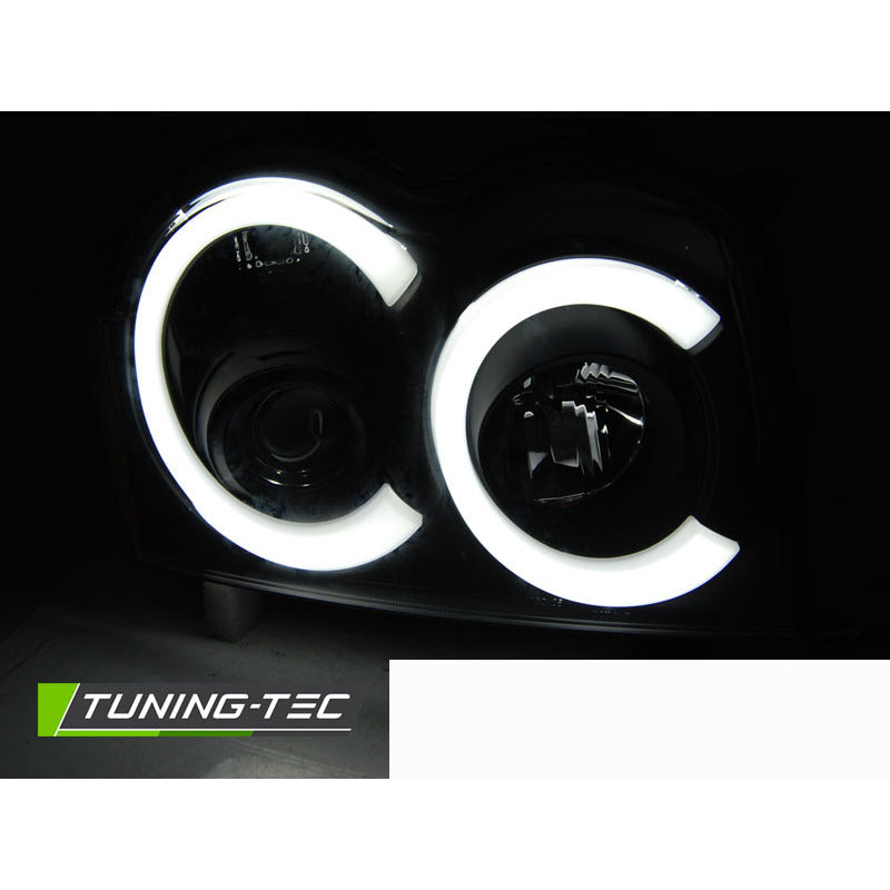 Jeep Grand Cherokee 05-08 Fari Tubolari Neri Anteriori Accessori Tuning