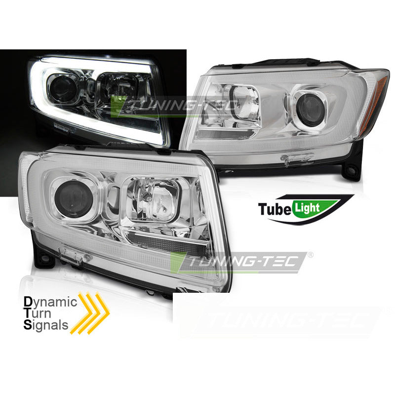 Jeep Grand Cherokee 11-13 Luce Tubolare Cromata Sequenziale per Esterni