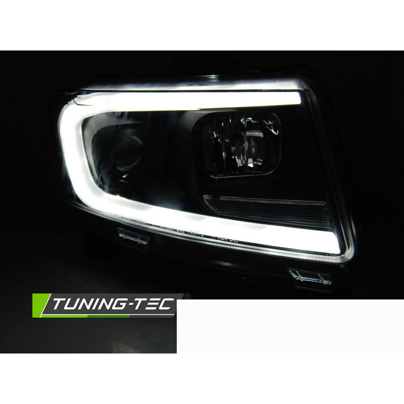 Jeep Grand Cherokee 11-13 Fari LED Tubolari Neri Sequenziali per SUV