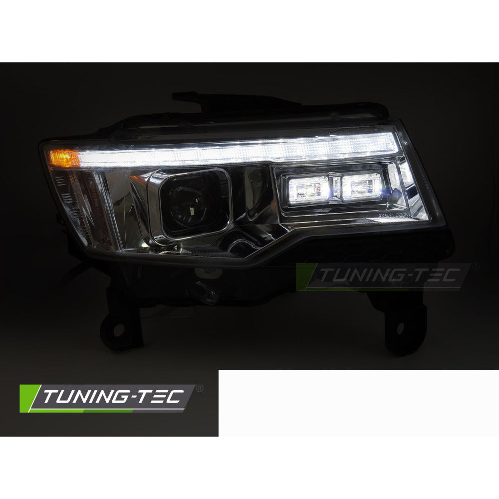 Jeep Grand Cherokee 14-21 Luci a Tubo Cromate Sequenziali per Esterni