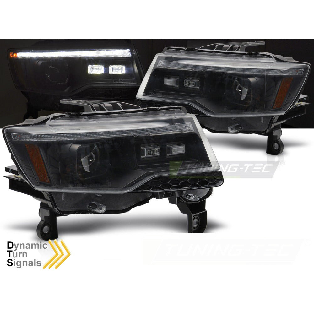 Jeep Grand Cherokee 14-21 Fari Tubolari Neri Sequenziali per Jeep Grand Cherokee