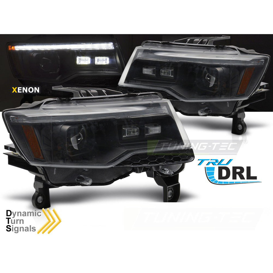 Jeep Grand Cherokee 14-21 Kit Fari Xenon Sequenziali Neri Tubolari