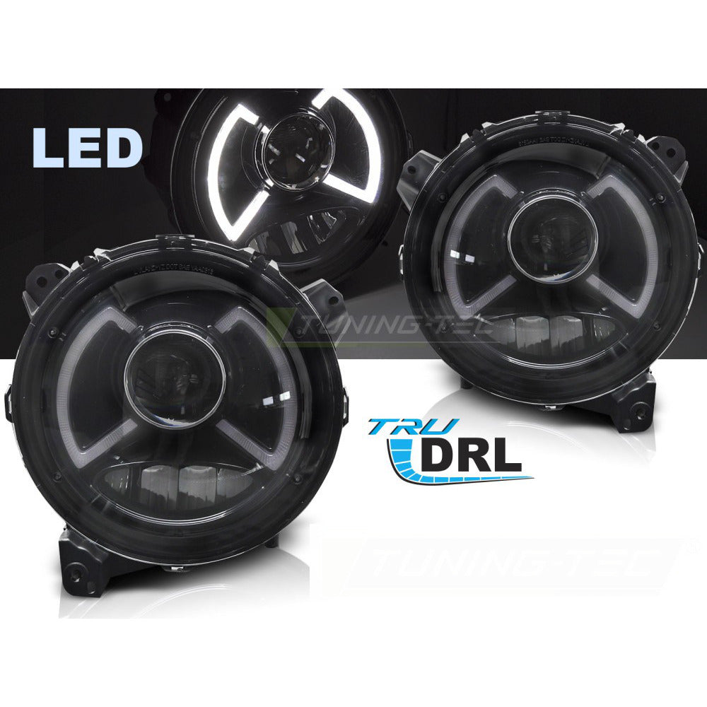 Fari Anteriori LED con Luci Diurne per Jeep WRANGLER JL (2018-2023)
