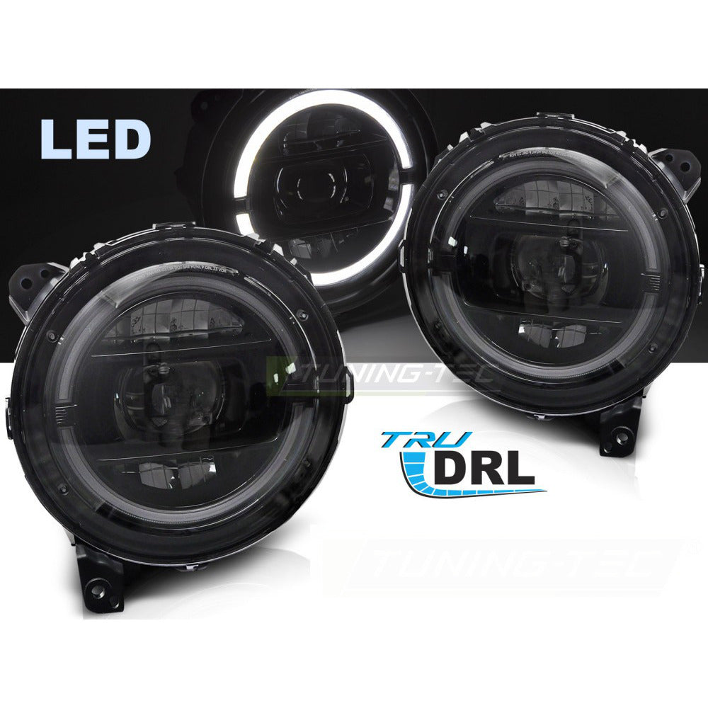Fari Anteriori LED con Luci Diurne per Jeep WRANGLER JL (2018-2023)