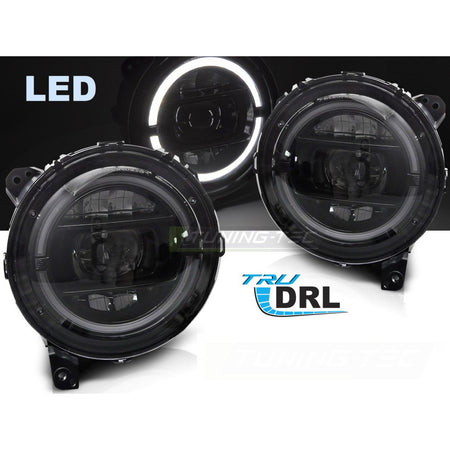 Fari Anteriori LED con Luci Diurne per Jeep WRANGLER JL (2018-2023)