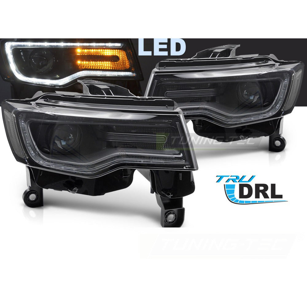 Fari Anteriori LED con Luci Diurne per Jeep Grand Cherokee 14-21
