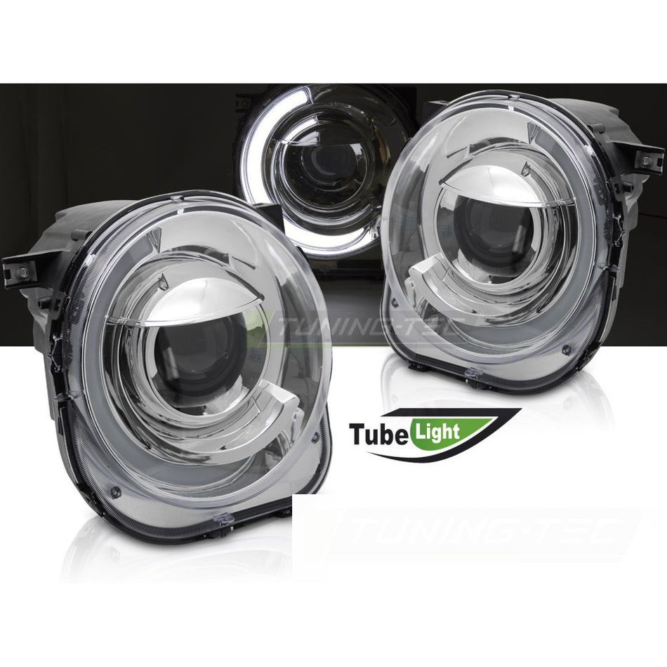 Fari Cromato Tube per Jeep Renegade (2014-2018) - Fanali Anteriori