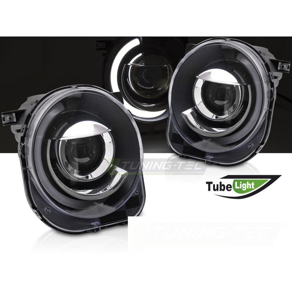 Fari Nero Tube per Jeep Renegade (2014-2018) - Fanali Anteriori Neri