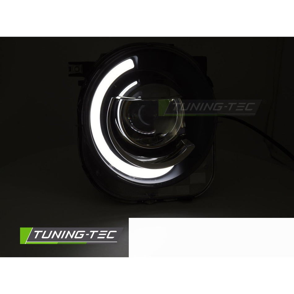 Fari Nero Tube per Jeep Renegade (2014-2018) - Fanali Anteriori Neri
