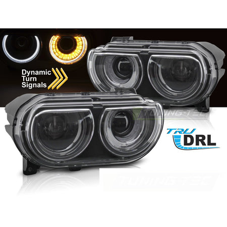 Fari Nero DRL per Dodge Challenger (2008-2014) Luci Diurne