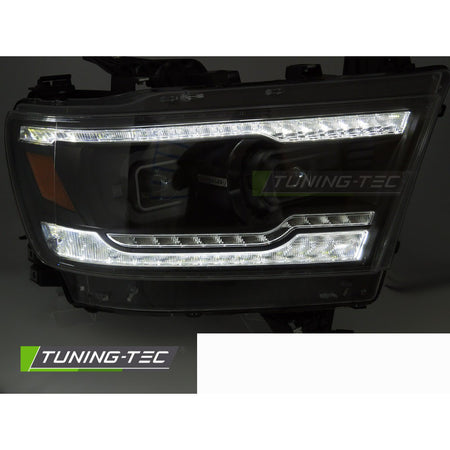 Full LED Fari Nero per Dodge Ram 2019-2022 - Fanali Anteriori Neri