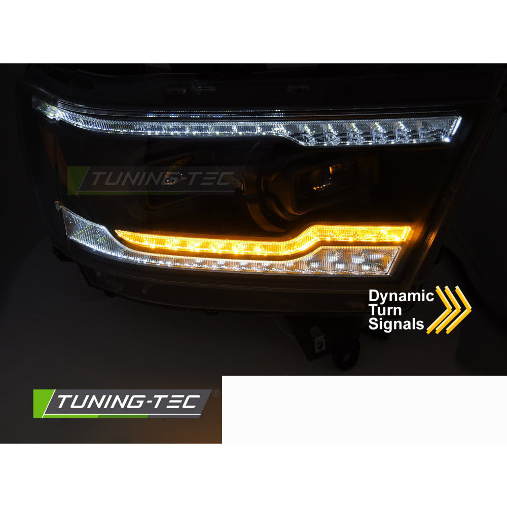 Full LED Fari Nero per Dodge Ram 2019-2022 - Fanali Anteriori Neri