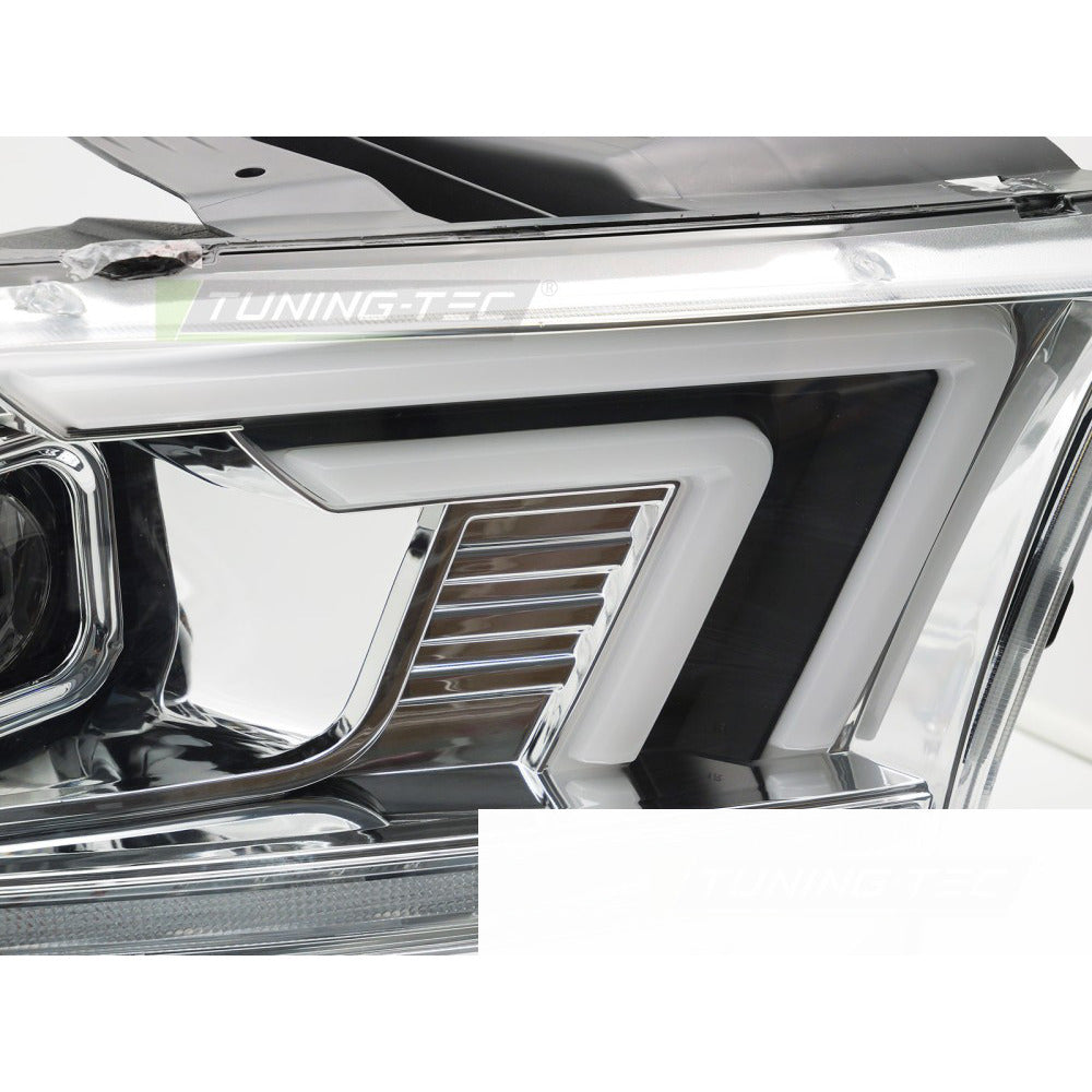 Fari Cromato Tube Sequenziali per Dodge Durango (2010-2013) - Fanali Anteriori
