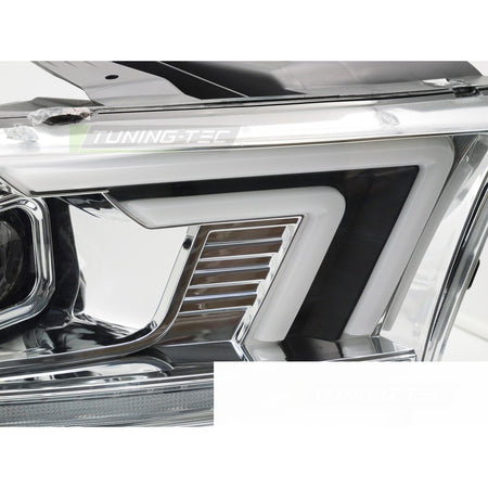 Fari Cromato Tube Sequenziali per Dodge Durango (2010-2013) - Fanali Anteriori