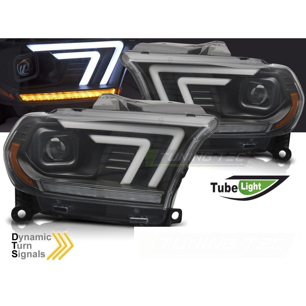 Fari Nero Tube Sequenziali per Dodge Durango (2010-2013) - Fanali Neri