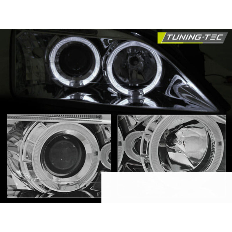 Ford Mondeo 09.00-05.07 Fanali Angel Eyes Cromato Anteriore Sinistro Destro