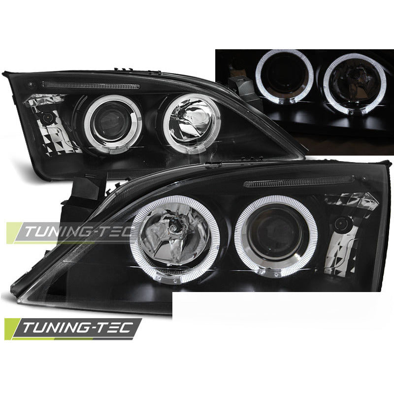 Ford Mondeo 00-07 Fanali Angel Eyes Neri per Berlina e Familiare