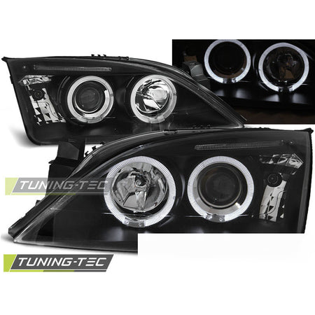 Ford Mondeo 00-07 Fanali Angel Eyes Neri per Berlina e Familiare