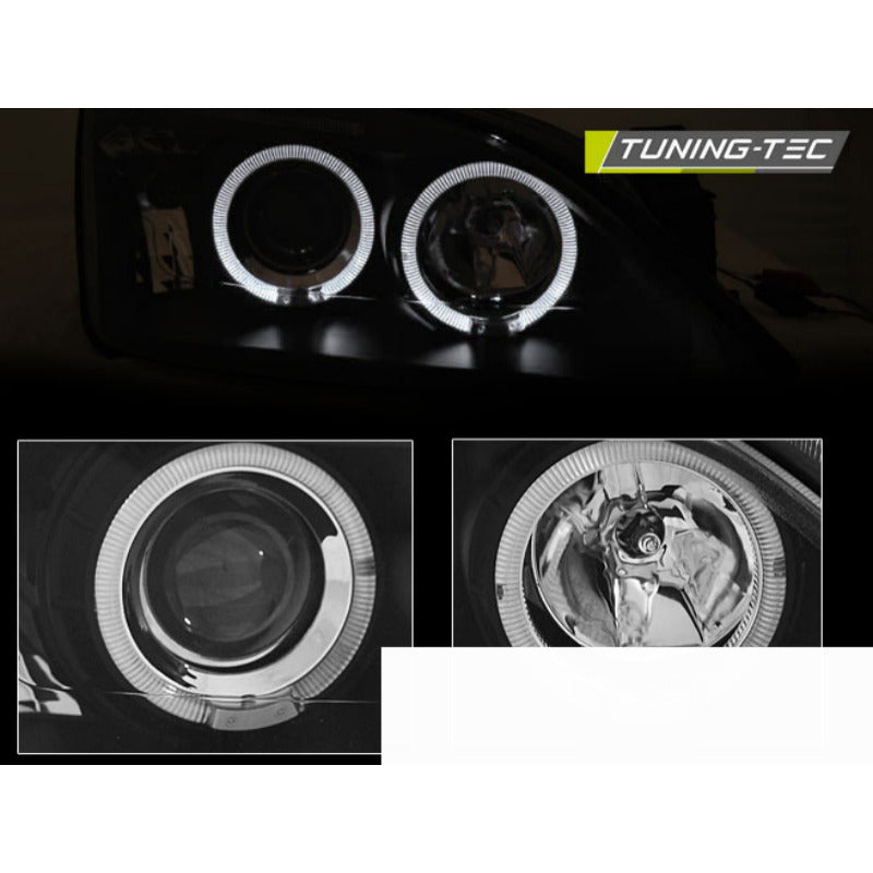 Ford Mondeo 00-07 Fanali Angel Eyes Neri per Berlina e Familiare
