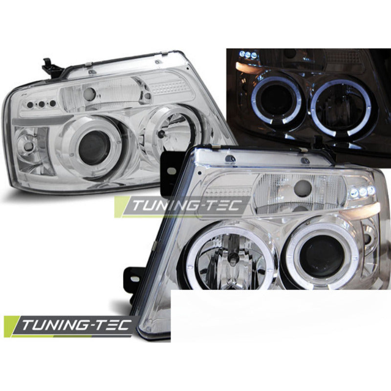 Ford F150 04-08 Angel Eyes Cromato con Finitura Cromo per MK11
