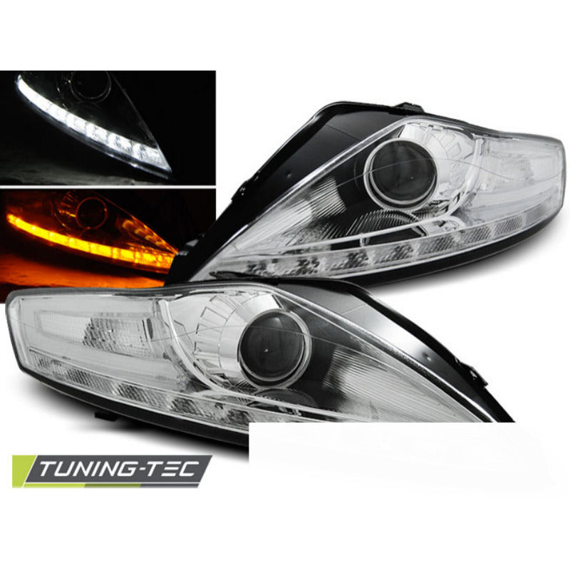 Ford Mondeo 07.07-11.10 Fanali LED Daylight Cromati Anteriori Destra Sinistra