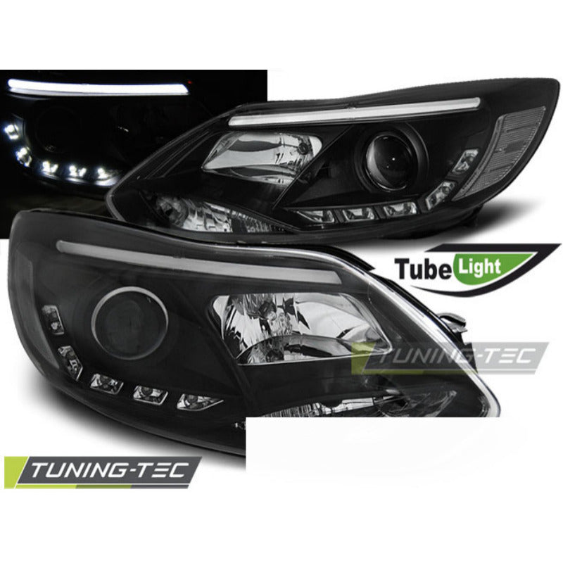 Ford Focus MK3 11-10.14 Tube Fari Neri per Illuminazione Anteriore