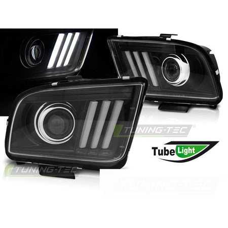 Ford Mustang 04-09 Tubo Luce Nera per Auto Esterni 1 Pezzo