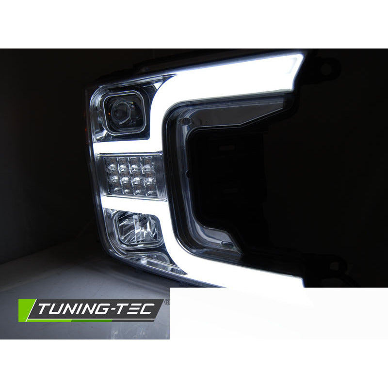 Fari Tube Cromato per Ford F150 MK13 (2017-2020) Fanali Anteriore 2 Pezzi