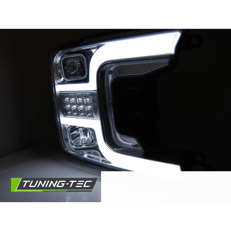 Fari Tube Cromato per Ford F150 MK13 (2017-2020) Fanali Anteriore 2 Pezzi
