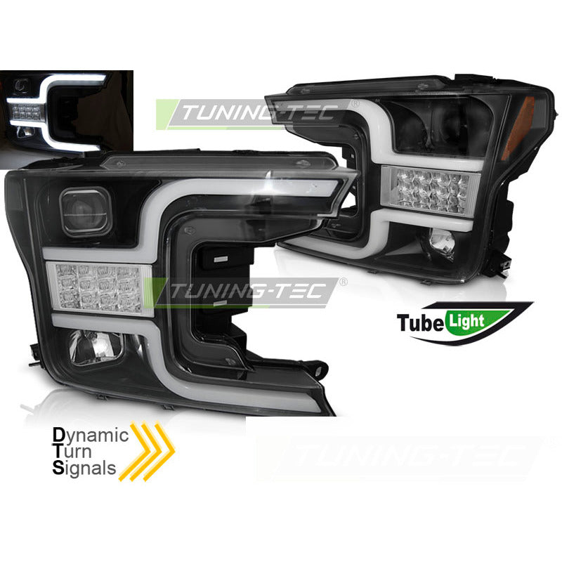 Fari Tube Luce Nera per Ford F150 MK13 (2017-2020) - Fanali Anteriori