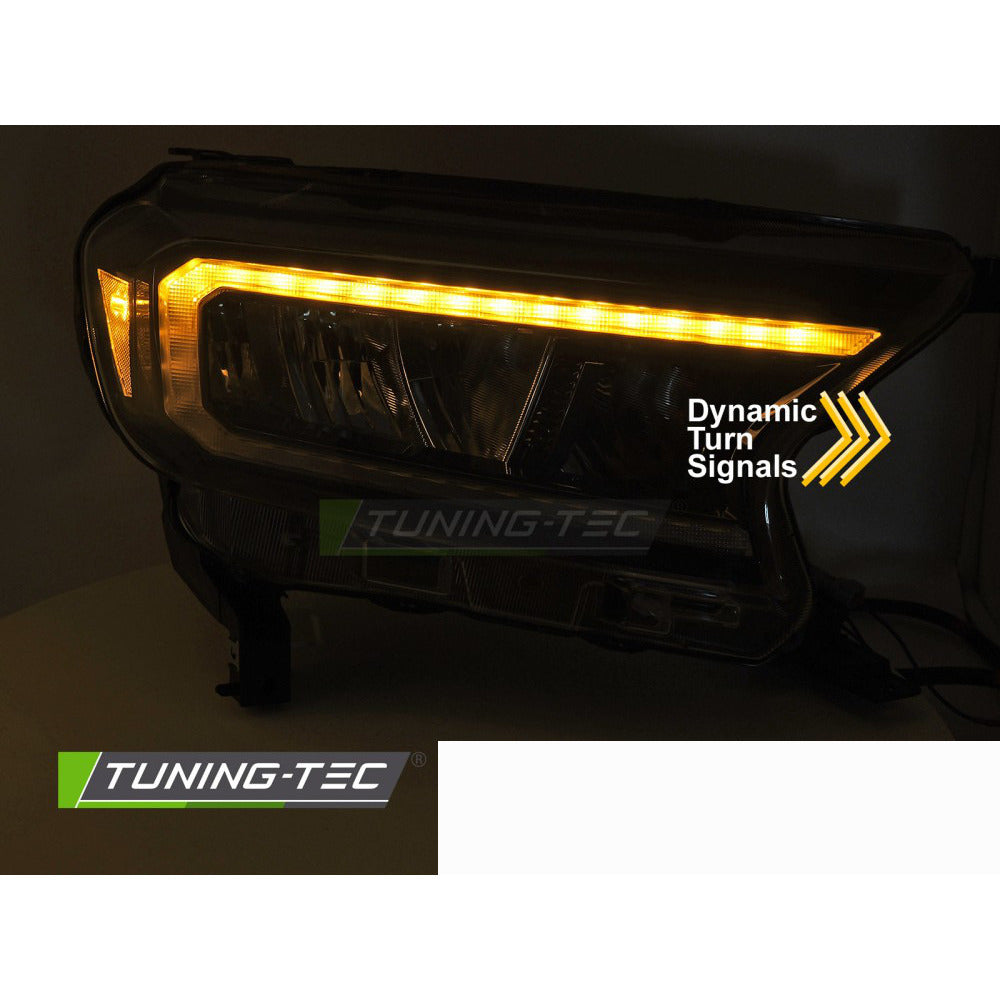 LED Fari Nero per Ford Ranger V (2016-2022) Fari Anteriori Neri