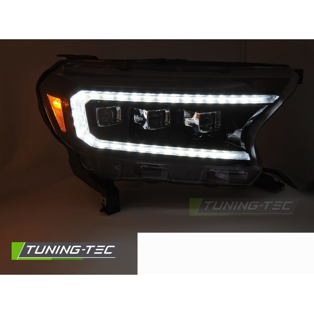 Fari Anteriori LED Neri per Ford RANGER V (2016-2022)
