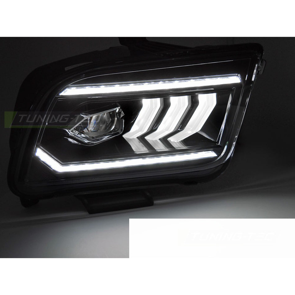 Fari Tube LED Nero per Ford Mustang (2004-2009) - Fanali Anteriori
