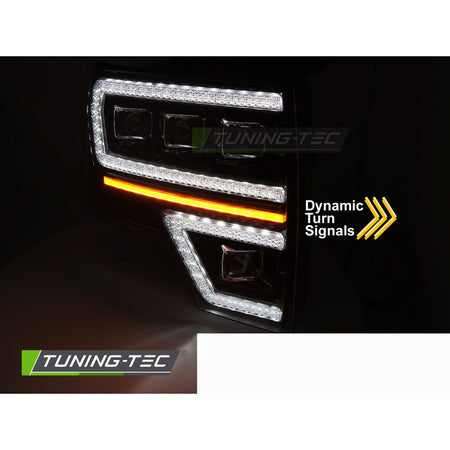 Ford F150 08-14 Full LED Nero DRL Sequenziali Luci Diurne Sequentiali per MK12