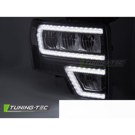 Ford F150 08-14 LED DRL Sequenziali Neri per MK12 Luci Diurne