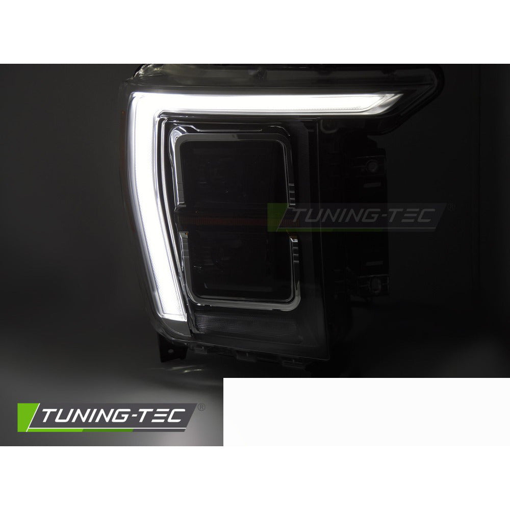Fari Anteriori LED Neri con Luci Diurne per Ford F150 MK14 (2020-2023)