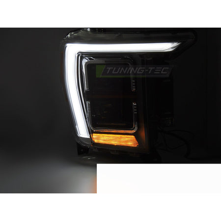 Fari Anteriori LED Neri con Luci Diurne per Ford F150 MK14 (2020-2023)
