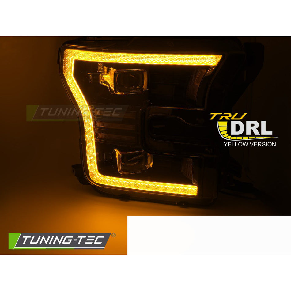 Fari Anteriori LED Neri per Ford F150 MK13 (2014-2017)