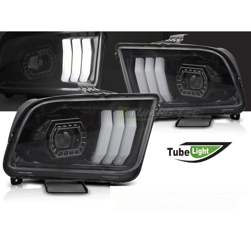 Ford Mustang 04-09 Tubo Luce Nera per Auto Esterni 1 Pezzo