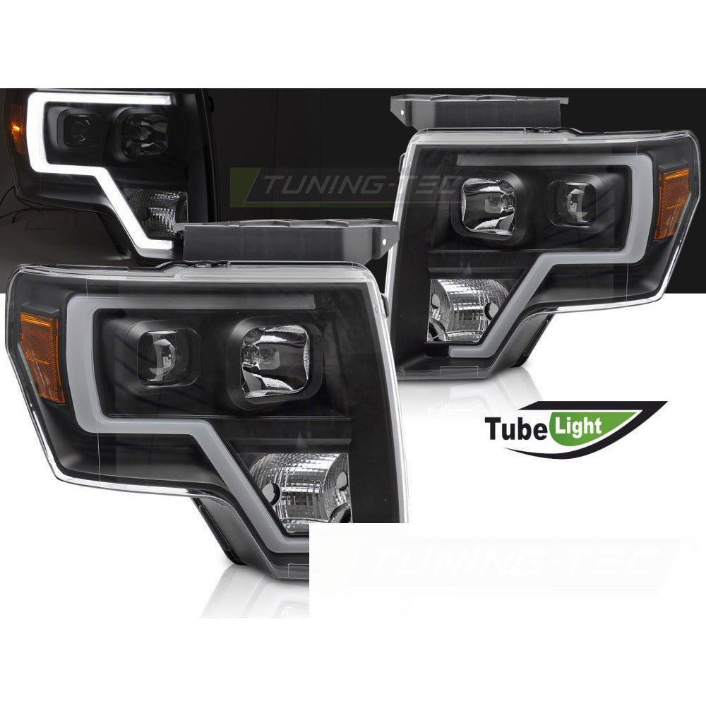 Ford F150 08-14 Tubo Luce Nera per MK12 (anteriori, 2 Pezzi)