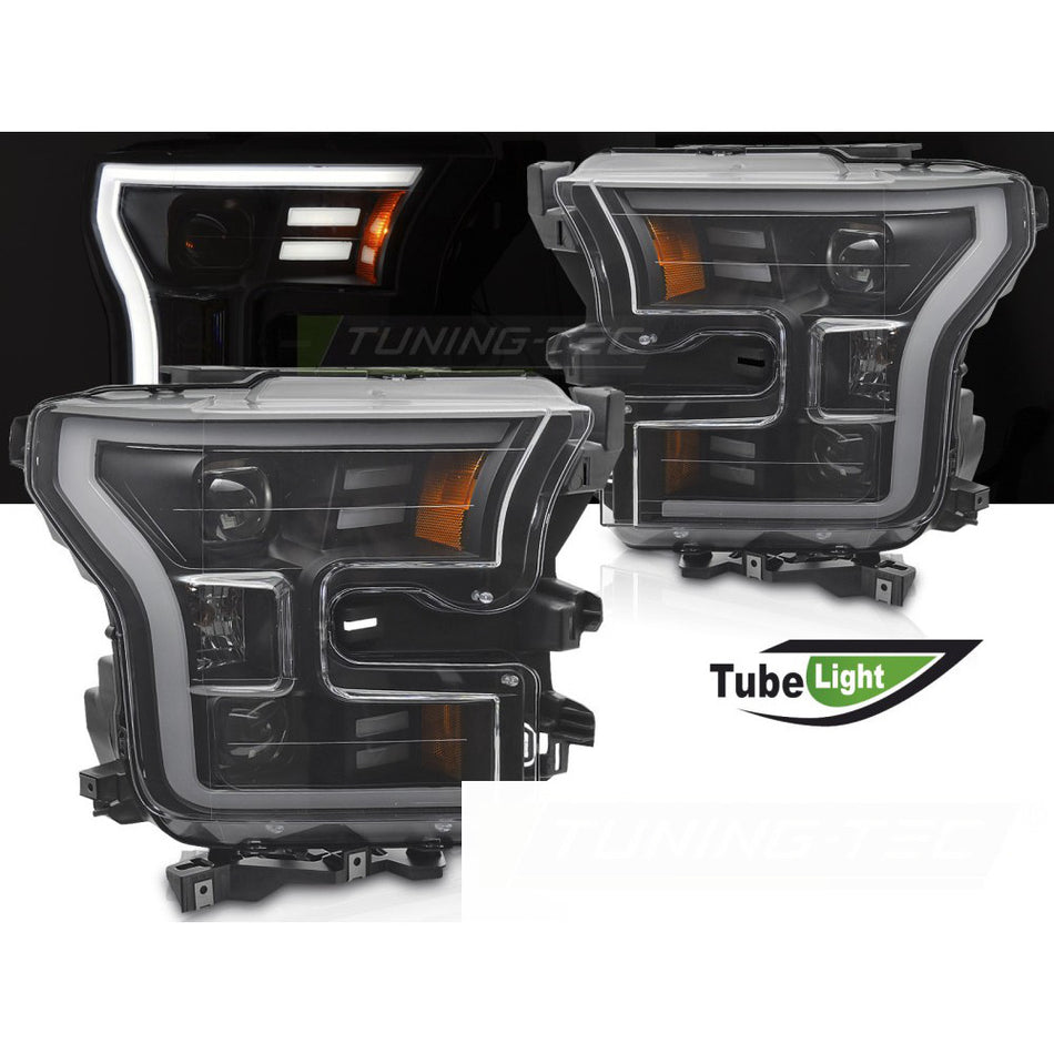 Fari Tube Luce Nera per Ford F150 MK13 (2014-2017) - Fanali Anteriori