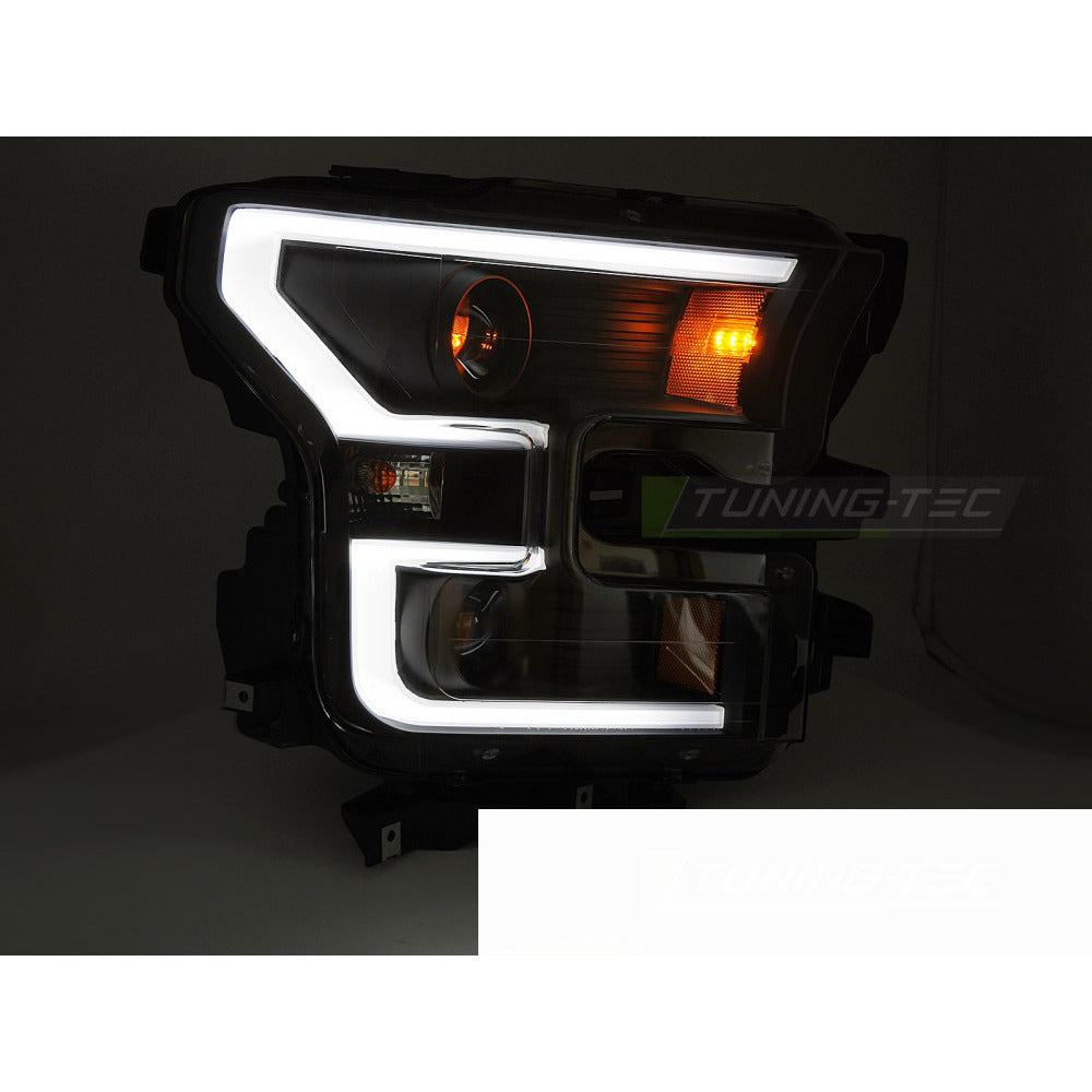 Fari Tube Luce Doppia Nera per Ford F150 MK13 (2014-2017)