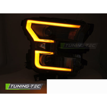 Fari Tube Luce Doppia Nera per Ford F150 MK13 (2014-2017)