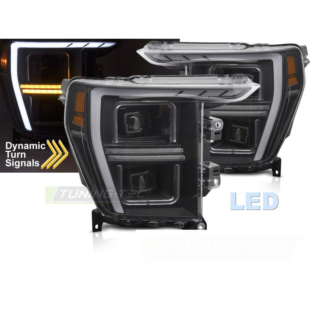 LED Fari Tube Light Nero per Ford F150 MK14 (2020-2023)