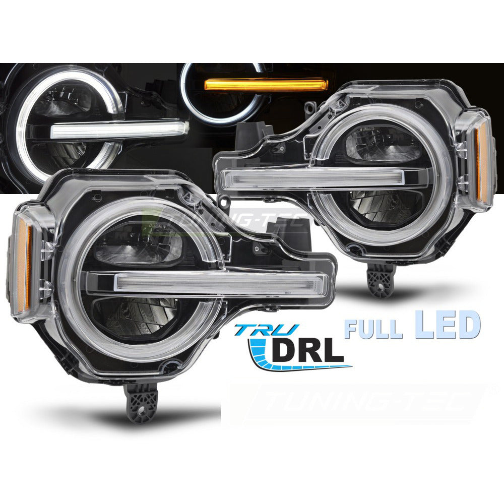 Fari Full LED DRL Nero per Ford Bronco (2021-2024) Luci Diurne