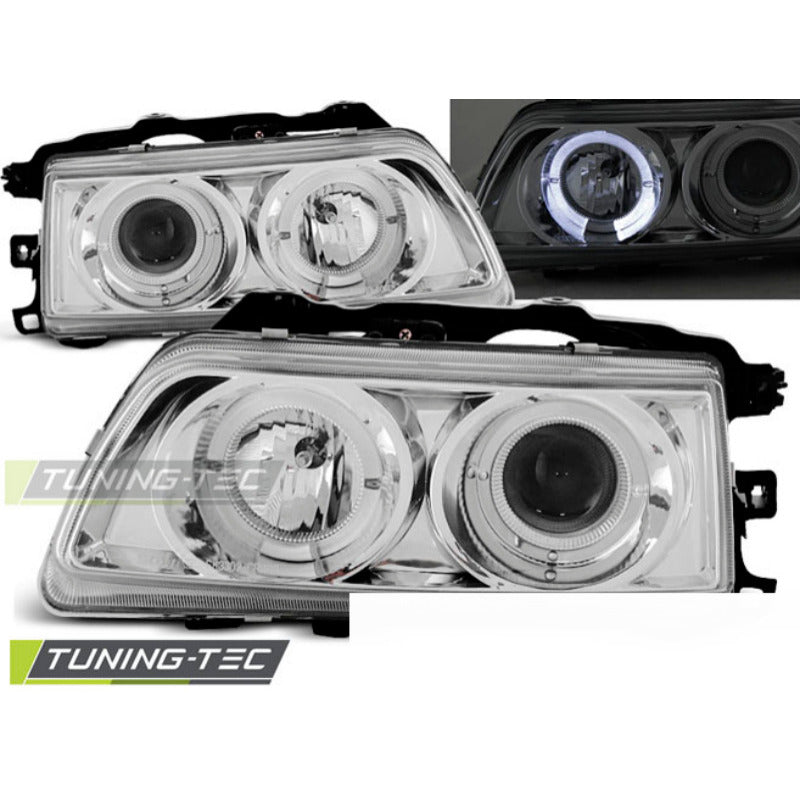 Honda Crx 09.87-89 Fanali Angel Eyes Cromato per Honda CRX 09