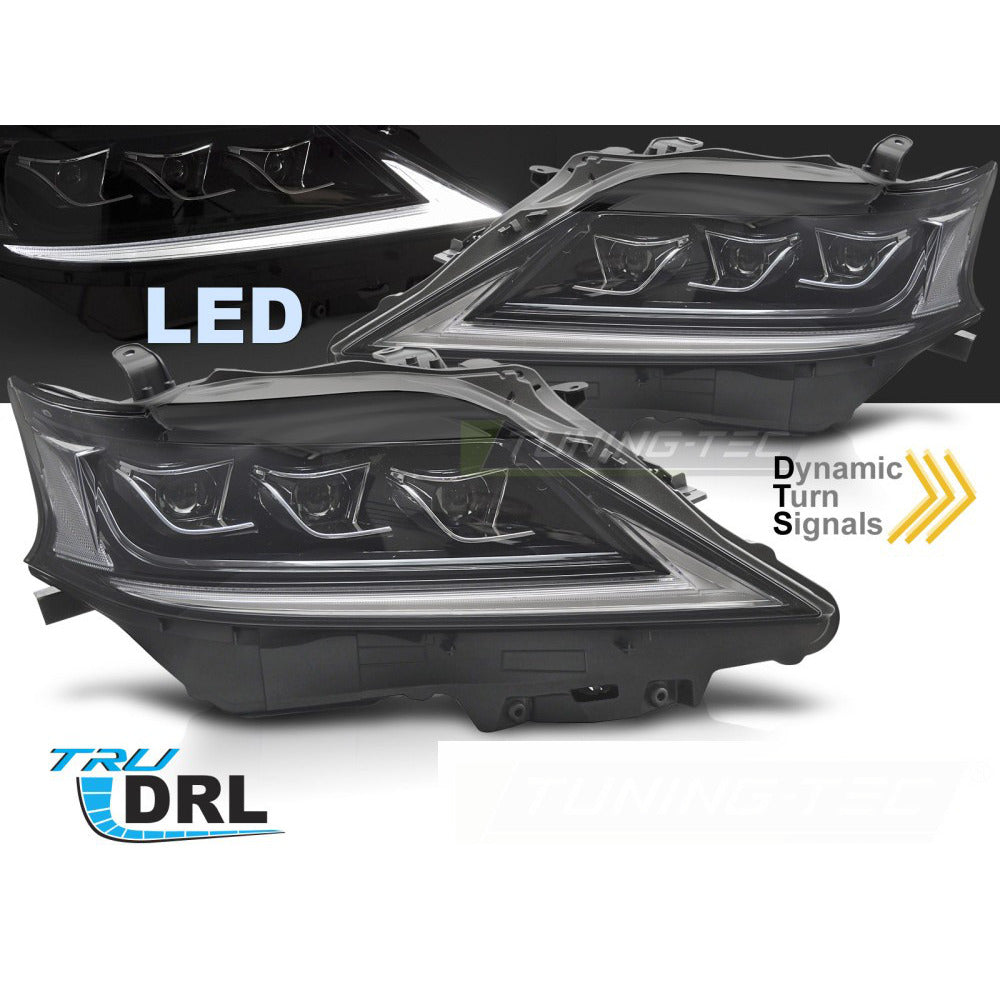 Fari Anteriori LED Neri per Lexus RX (2012-2015)