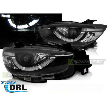 Mazda CX5 11-15 Nero True DRL Luci Diurne LED Anteriori Omologate ABE