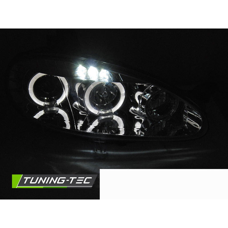 Mazda MX5 01-05 Angel Eyes Cromato Fari Anteriori a LED Cromo per Mazda MX5 01