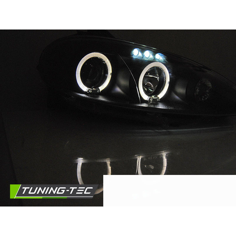 Mazda MX5 01-05 Angel Eyes Nero Fari Anteriori LED per Mazda MX5 01